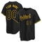 Black Custom Men's Oakland Athletics Snake Skin City Jersey - Replica Big Tall
