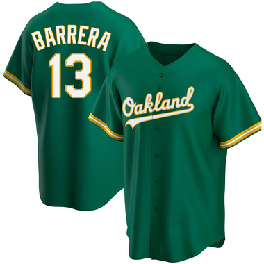 Green Luis Barrera Youth Oakland Athletics Kelly Alternate Jersey - Replica