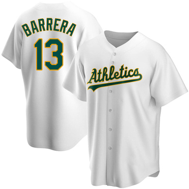 White Luis Barrera Youth Oakland Athletics Home Jersey - Replica